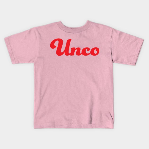 Red Unco Kids T-Shirt by Unconventional Cookies